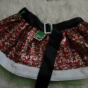 Girls holiday skirt with sequins